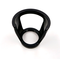 Valve protection basket carrying handle for industrial bottles, black plastic, up to 50kg bottles