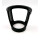 Valve protection basket carrying handle for industrial bottles, black plastic, up to 50kg bottles