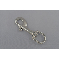 Stainless steel carabiner with eye 76mm long