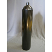 Stahlflasche / Tauchflasche 8 Liter 300 bar 140mm M25x2 ohne Ventil schwarz