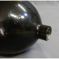 Stahlflasche / Tauchflasche 12 Liter 230 bar 178mm M25x2 ohne Ventil schwarz