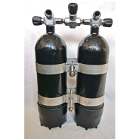 Double pack 5 liters 300bar compressed air with lockable...
