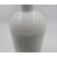 Stahlflasche / Tauchflasche 1 Liter 200 bar 83mm M18x1,5mm ohne Ventil weiß